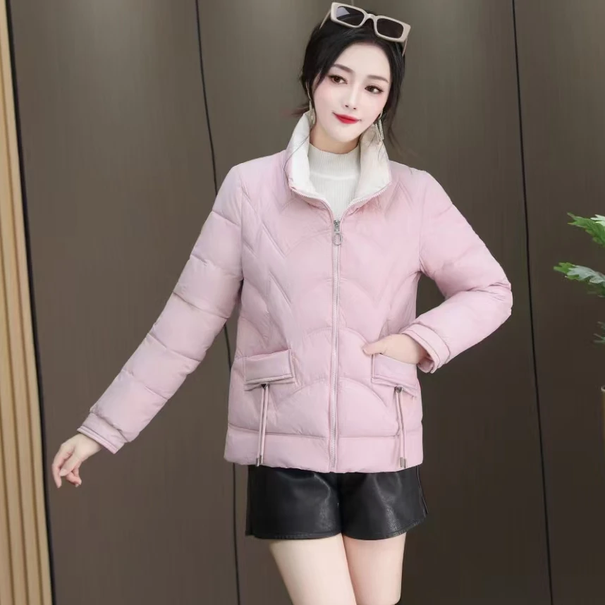 8807#棉衣女短款新款立领棉服韩版修身显瘦时尚简约百搭女士棉袄