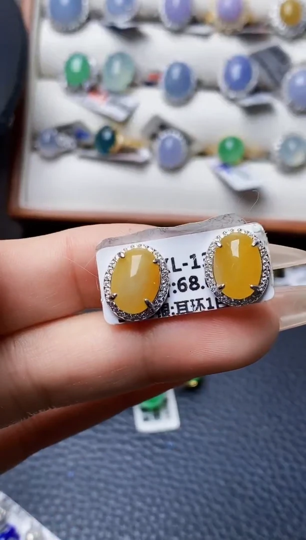 银S925镶嵌戒指翡翠1356