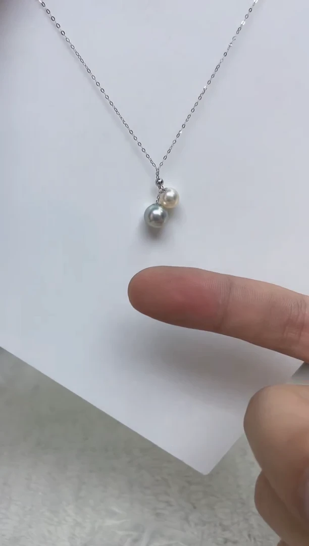 颈饰18K金镶嵌海水珍珠