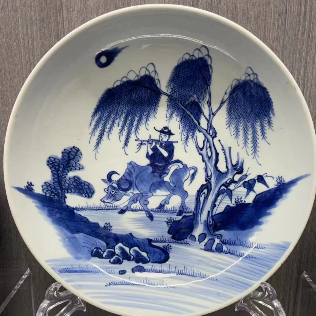 仿青花釉制品摆件