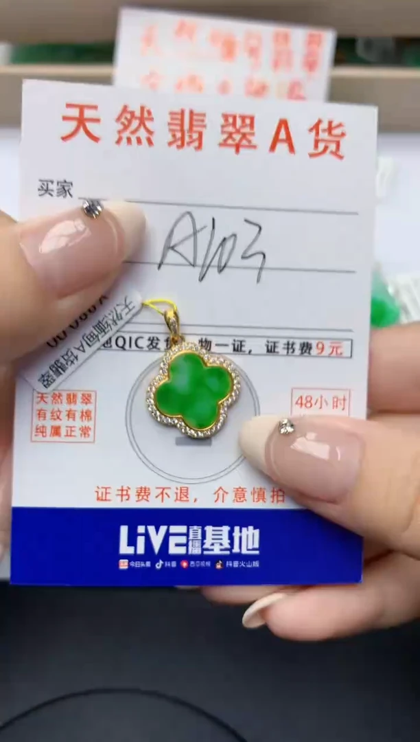 颈饰未镶嵌翡翠天然A货翡翠百元以上9元证书费自理