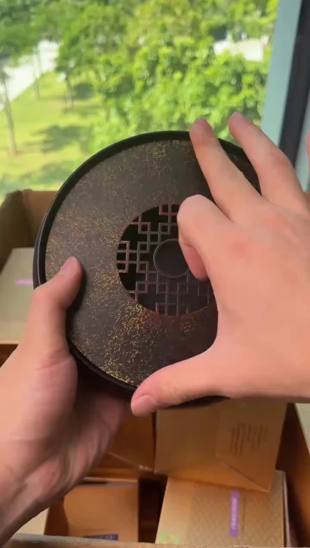 老铁漆器壶承红金