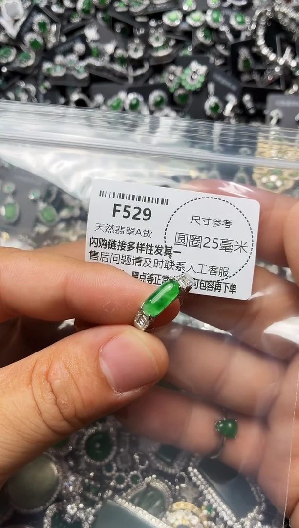 翡翠未镶嵌颈饰F529戒指