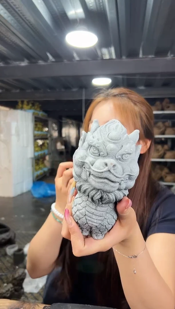 陶土丨青砂石天佑麒麟