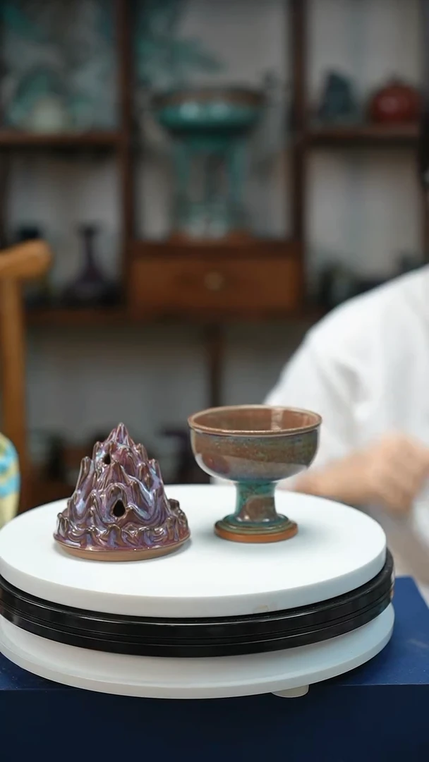 绿野博山炉钧瓷香炉摆件
