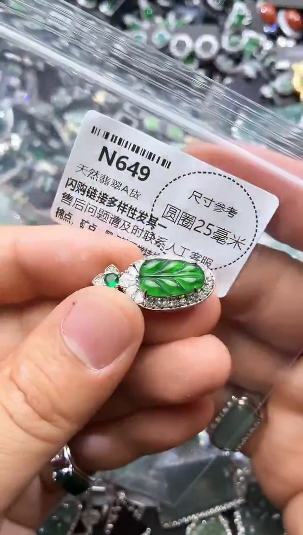 翡翠未镶嵌颈饰N649吊坠