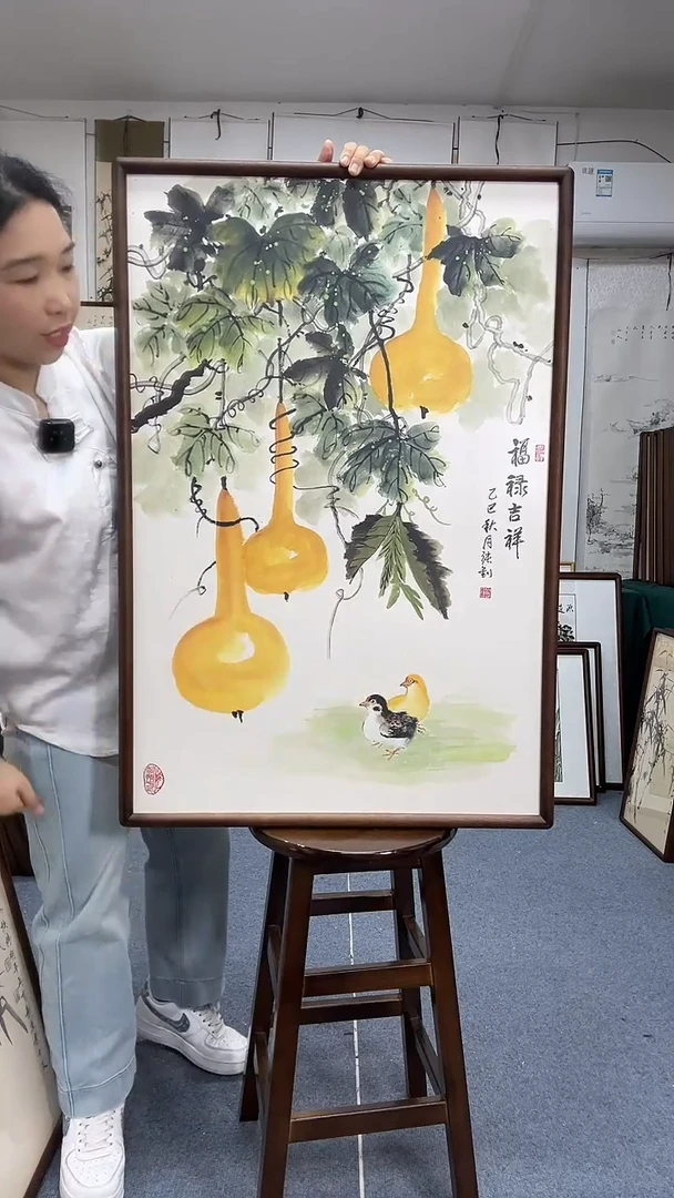 国画62*92实木画框京东包邮手绘