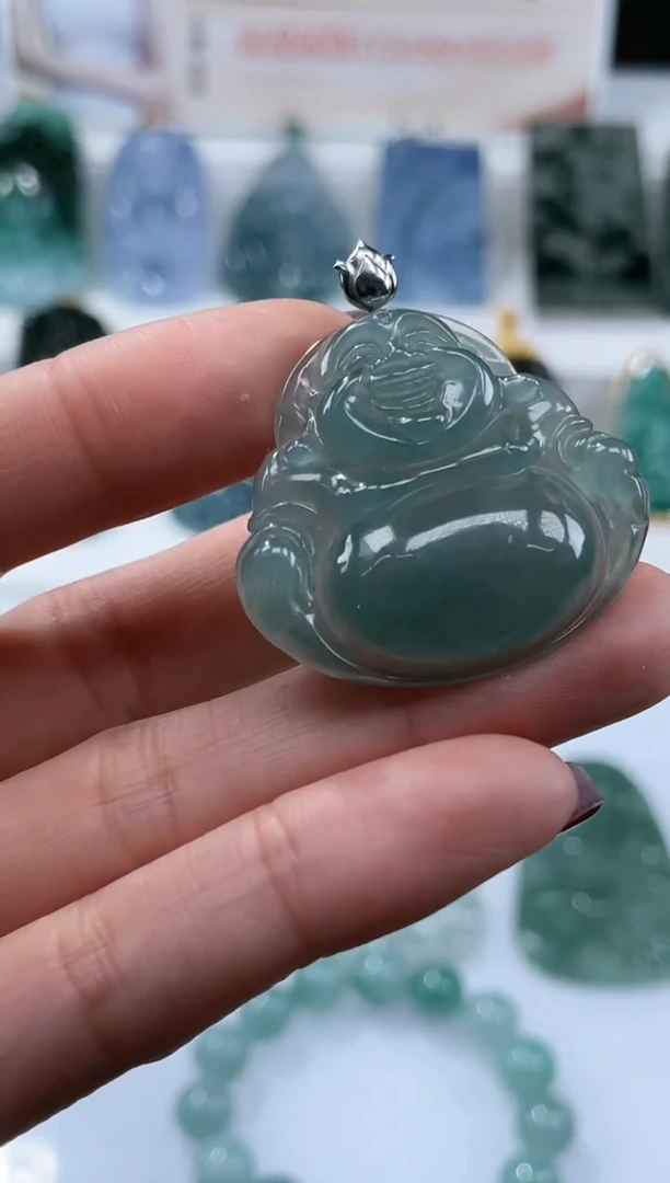 【闪购商品】定制翡翠18K金镶嵌不退不换CMH1件-A