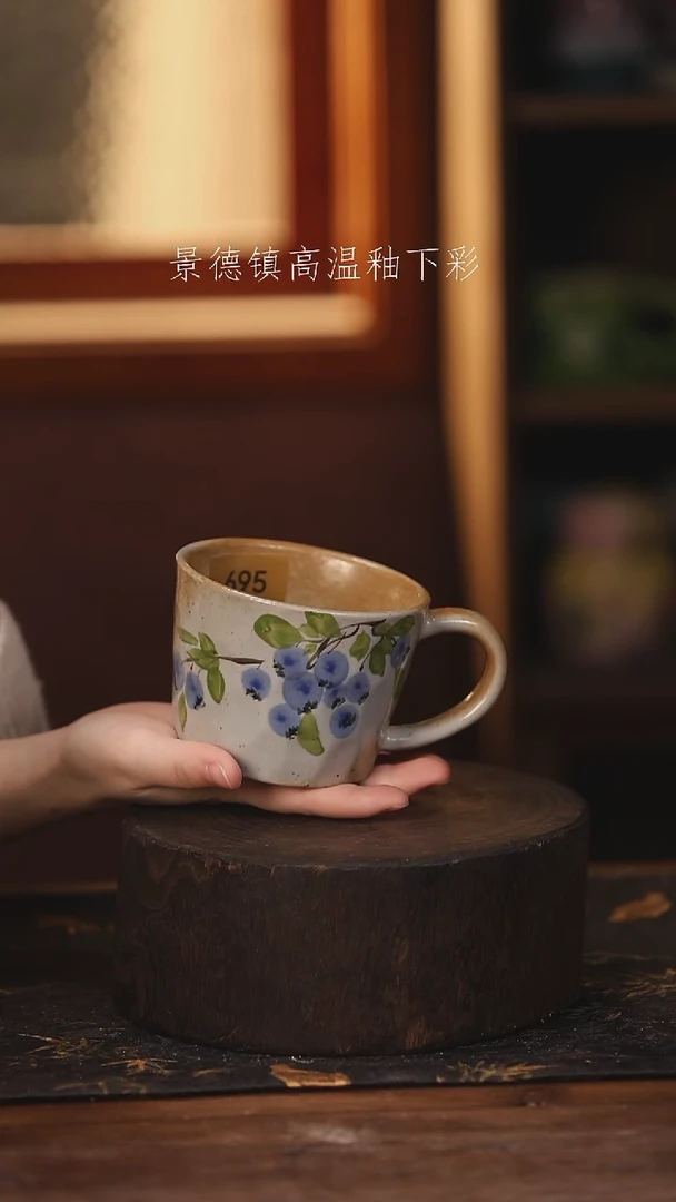 陶瓷景德镇高温釉下手绘陶瓷@L695@