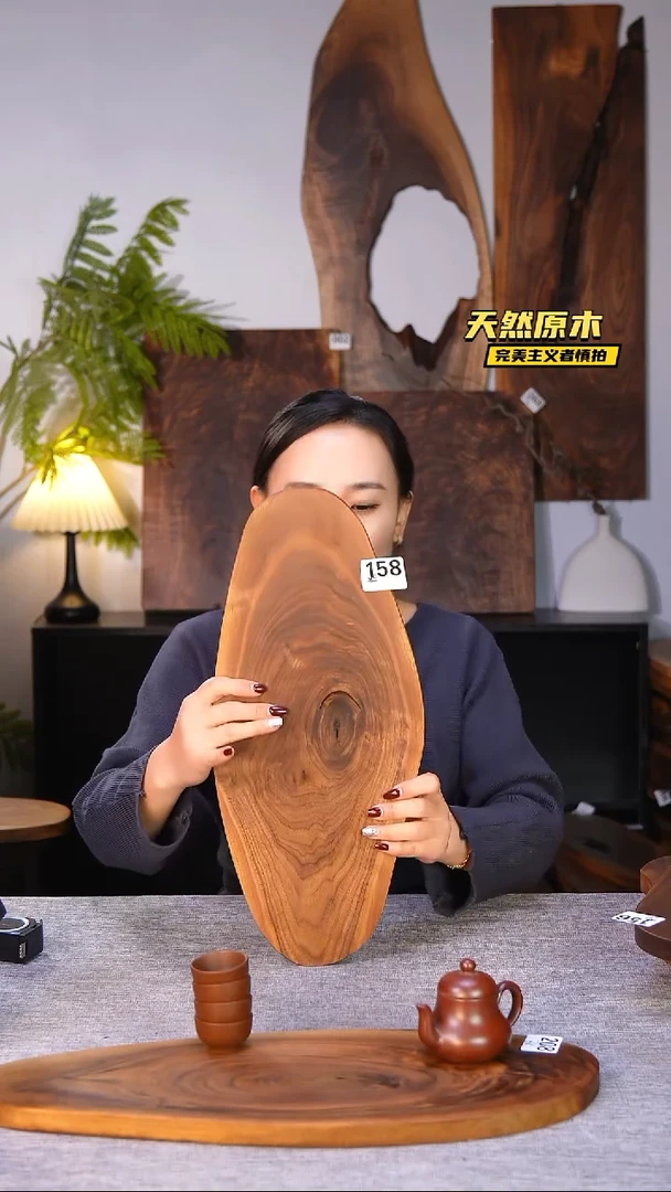 木北美黑胡桃原木.干裂疤结不属于商品质量问题完美主义者慎拍