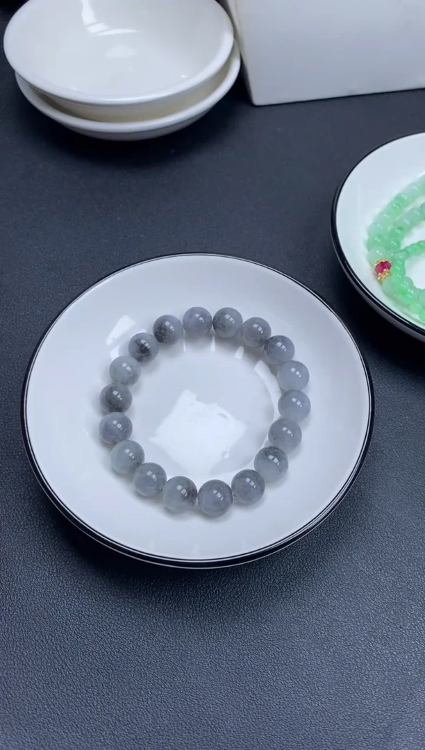 翡翠未镶嵌颈饰雪欣散珠定制diy