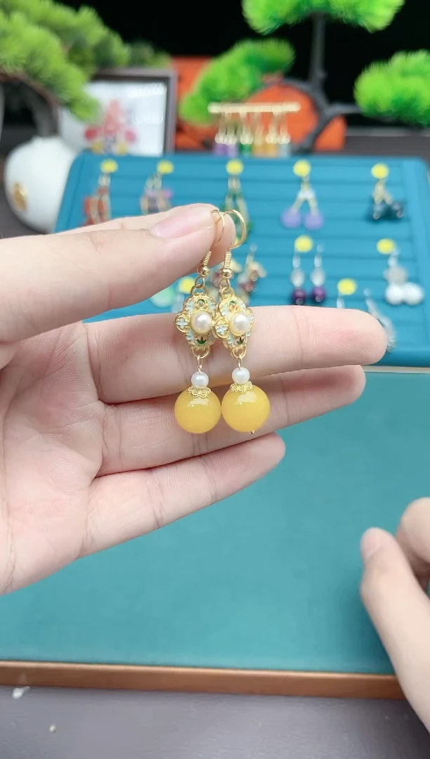 【闪购商品】玛瑙/玉髓耳钉银S925镶嵌330000