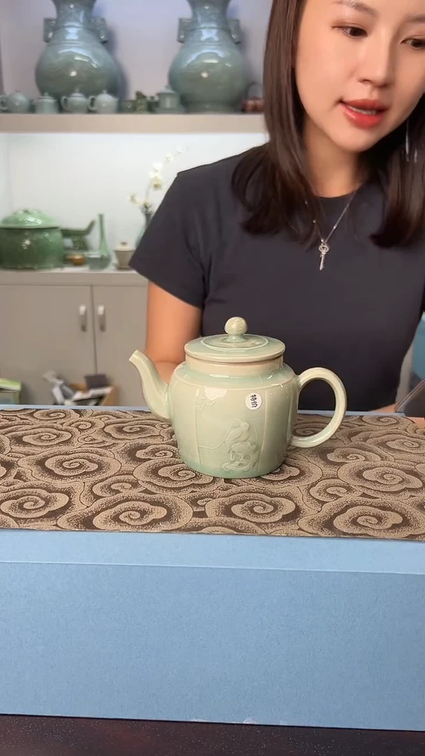 龙泉云间青瓷小米茶器