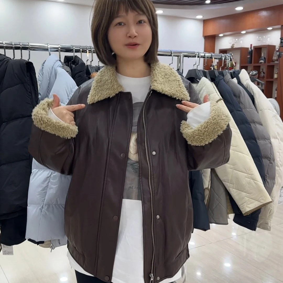 【吴姐定制】8121A 冬季蛋白皮休闲保暖羽绒服