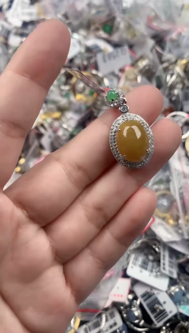 银S925镶嵌戒指翡翠333    8