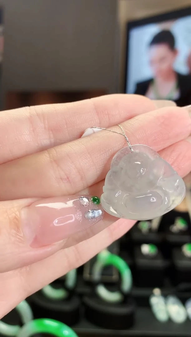 【闪购商品】翡翠吊坠(不含链)18K金镶嵌佛公吊坠