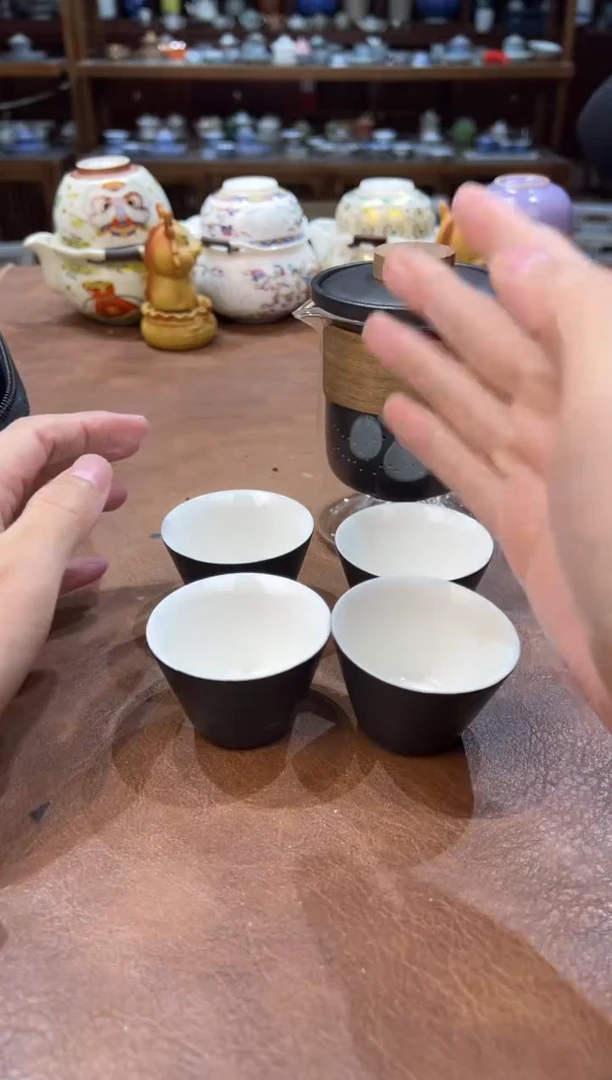 真的很便宜超好看会开片的旅行茶具