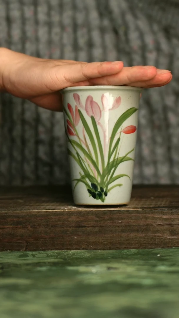 陶瓷青诗集手工手绘瓷器