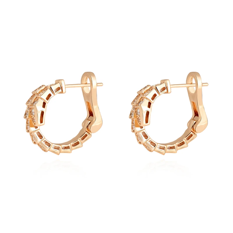 合金合成锆石耳饰 采文 蛇形满镶耳饰 ZH-A444