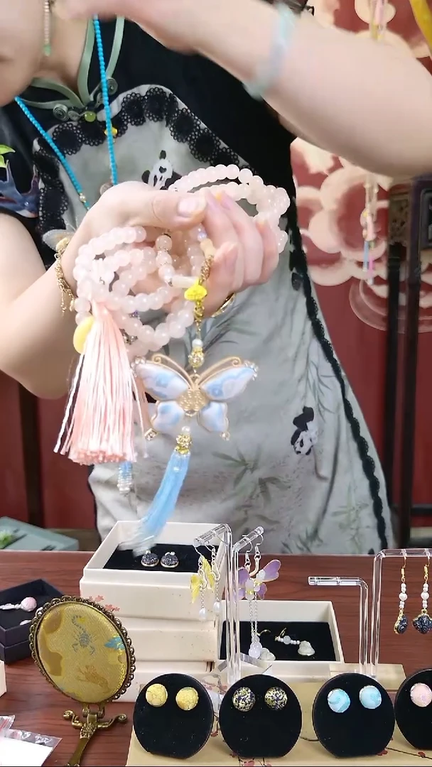 刺绣非遗绒花发簪
