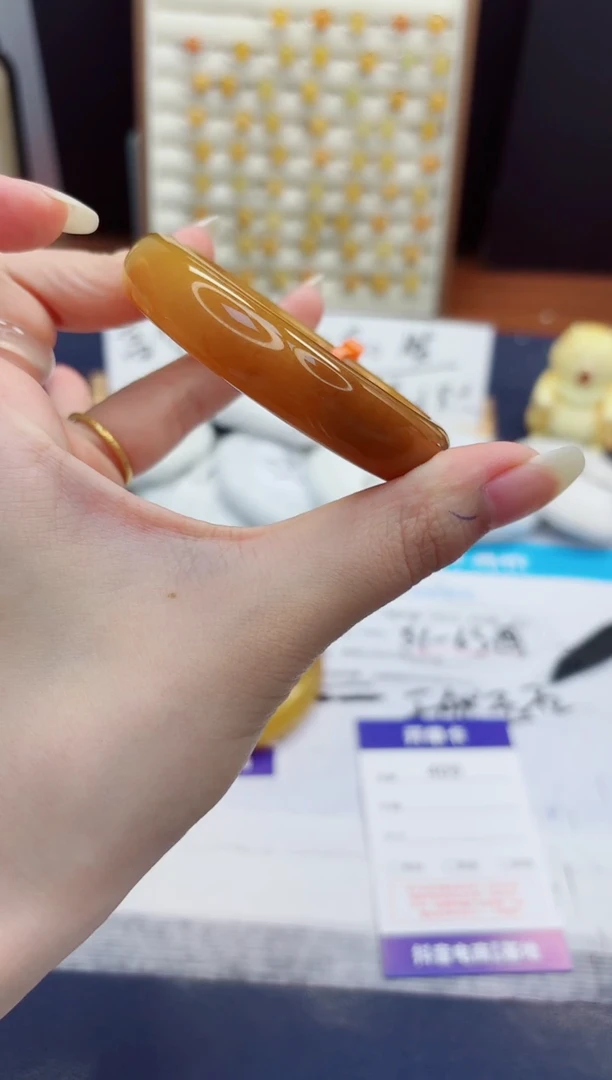 未镶嵌手镯石英质玉409-财气镯-圈口53