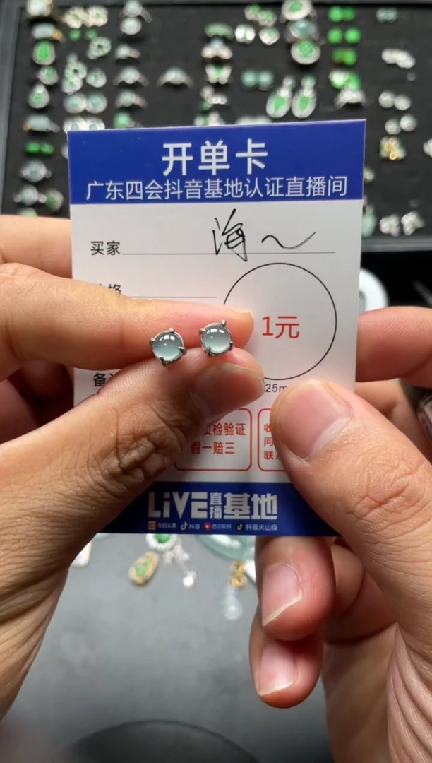 颈饰未镶嵌翡翠海***哥耳钉