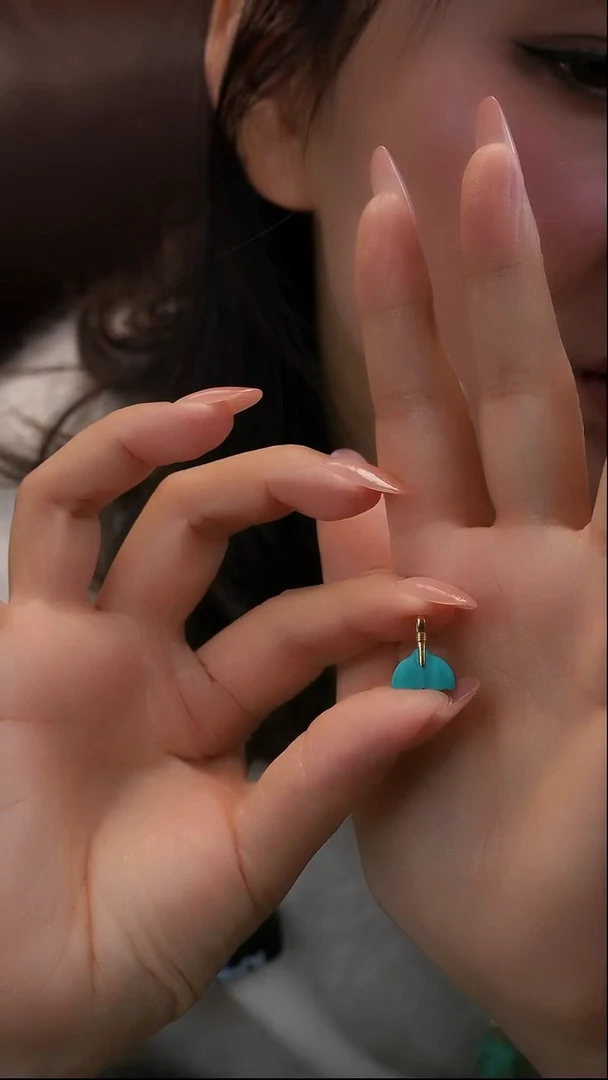 18K金镶嵌绿松石吊坠(不含链)1111