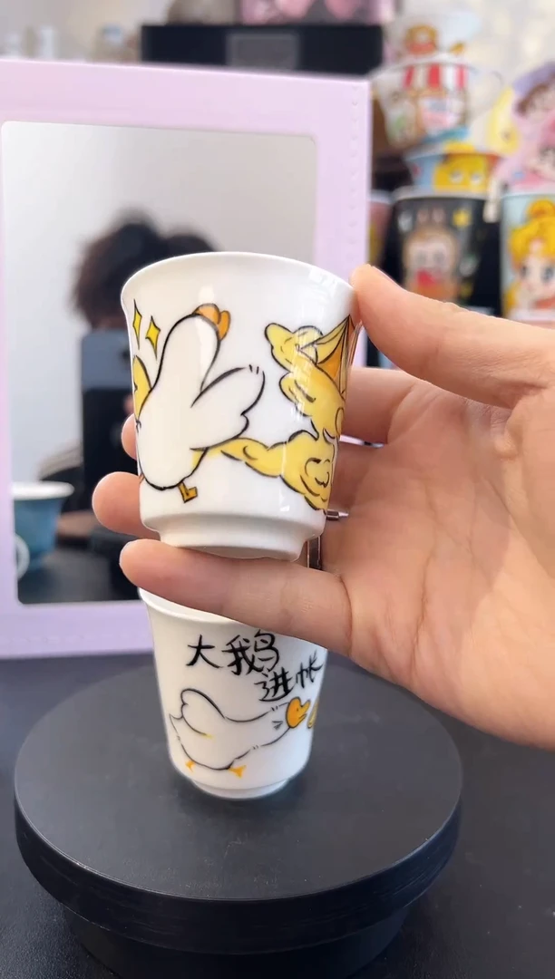【闪购商品】摆件纯手工手绘陶瓷小杯杯