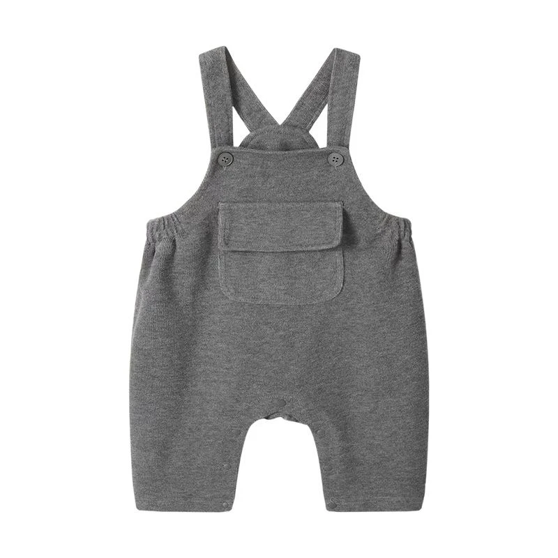 新春款糖果色背带连体裤一个口袋可爱连体爬服