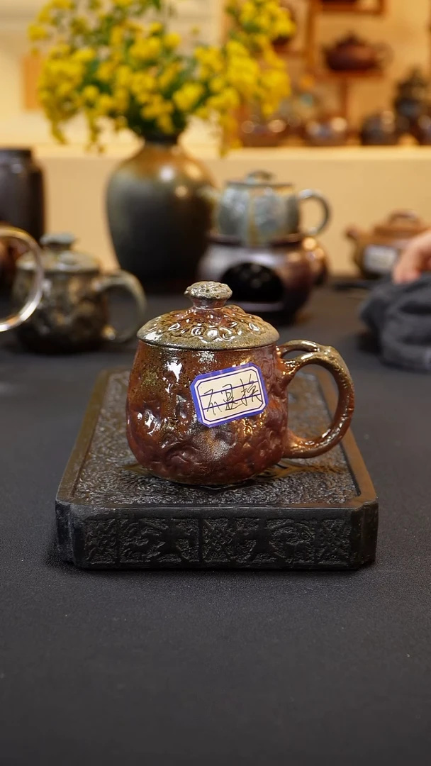 茶壶紫砂纯自然柴烧