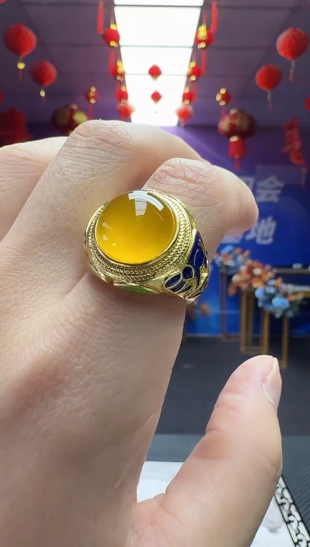 玛瑙/玉髓戒指合金大**?戒指