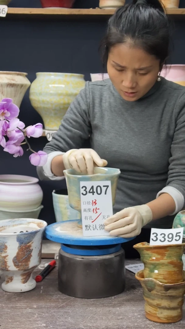 景德镇花盆默认微瑕3407