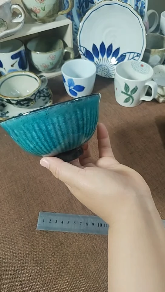 稻谷壳织部土物米饭碗浅