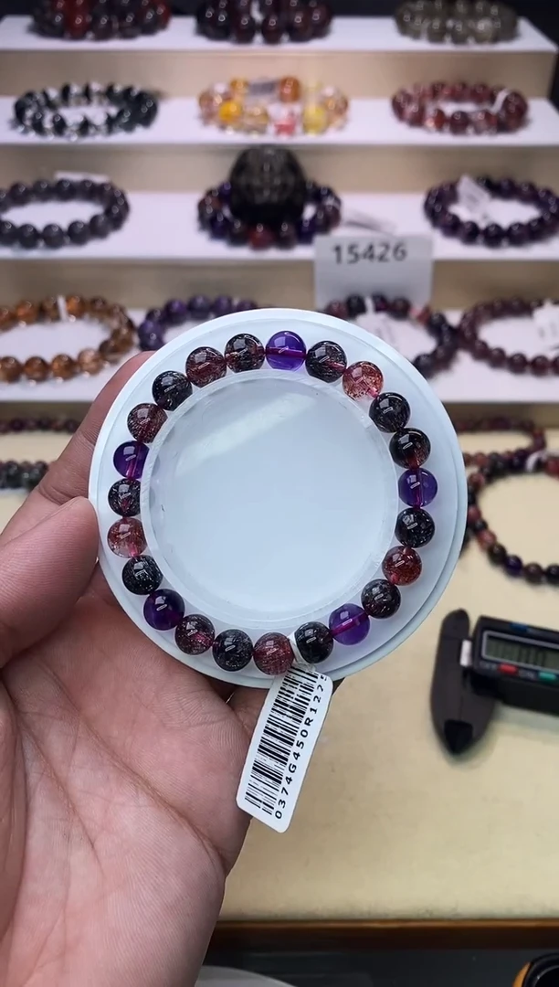 【闪购商品】水晶手链未镶嵌黑加仑超七单圈8m+