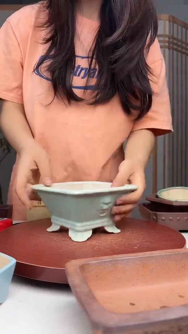 紫砂花盆 浅草紫砂花盆