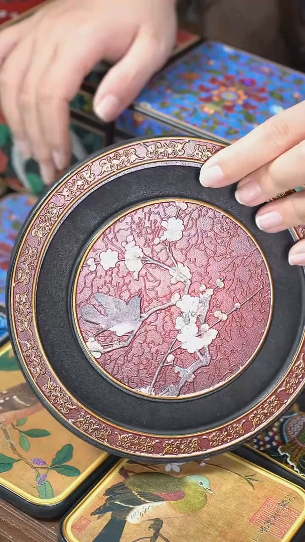 壹藏贰宝喜上眉梢图案小壶承