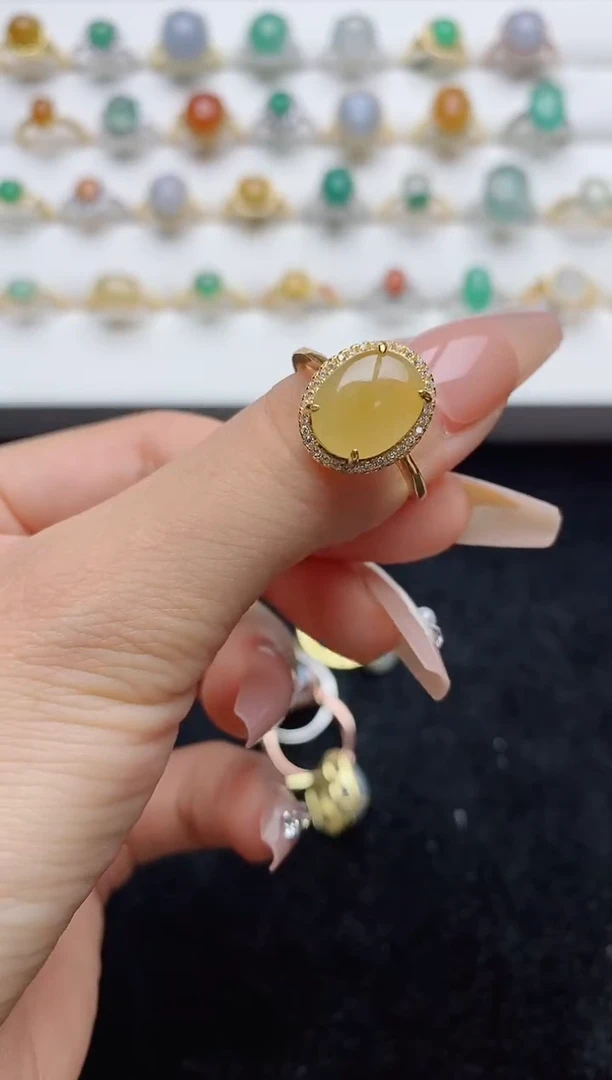 翡翠戒指银S925镶嵌..........