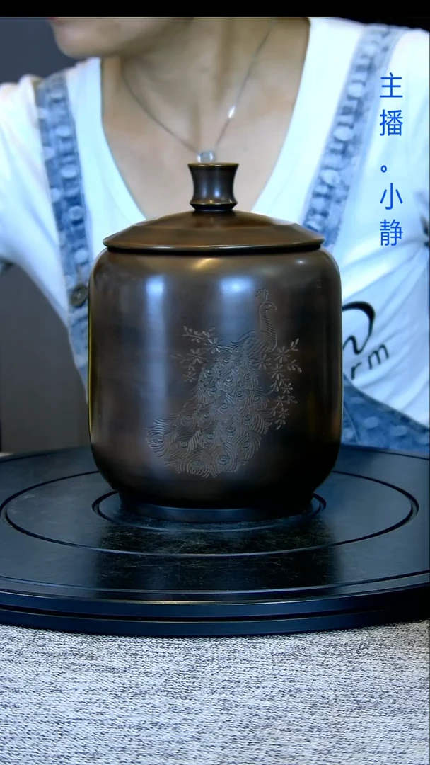 建水全手工紫陶茶罐精磨028