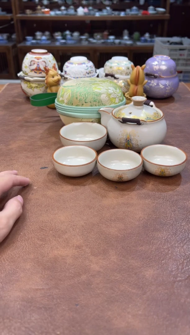 真的很便宜会开片的旅行茶具