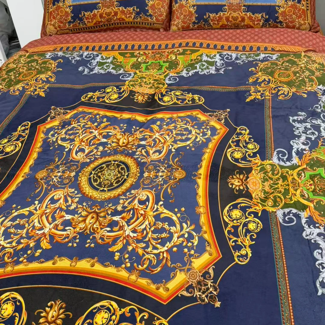 宫廷风蚕丝绒四件套L