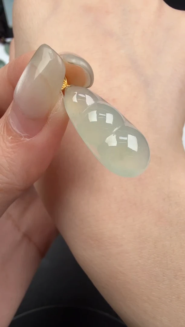 吊坠(不含链)18K金镶嵌翡翠翡翠饰品-94