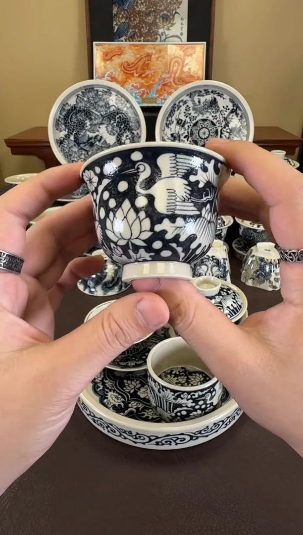 二号釉一路连科铃铛杯
