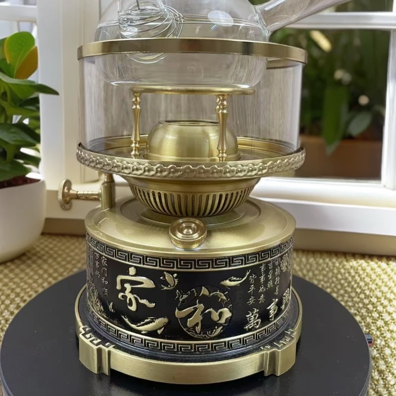 新款家和万事兴空气灯煮茶器茶灯铜茶炉潮汕批发煮茶炉烧水家用