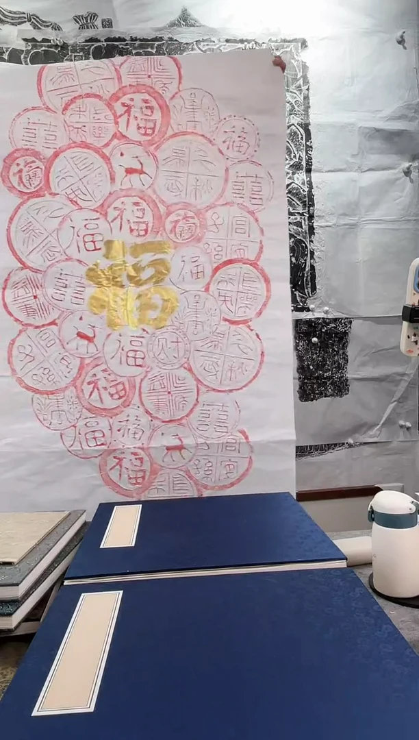 昌化石印石拓片1111111111《福字瓦当》