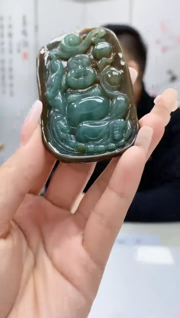 【闪购商品】定制翡翠未镶嵌5152lr-毛货挂件38