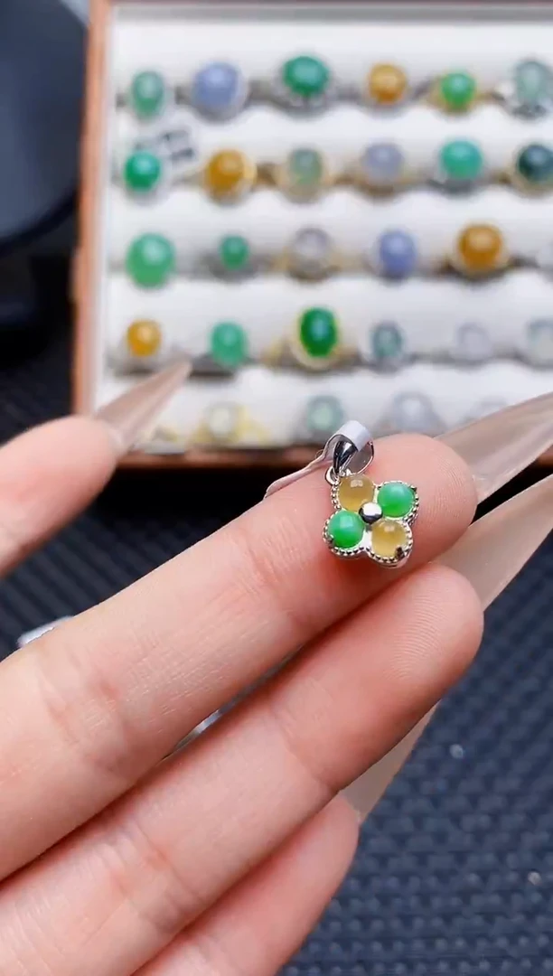 银S925镶嵌戒指翡翠4422