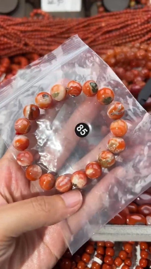 南红玛瑙手串未镶嵌11+