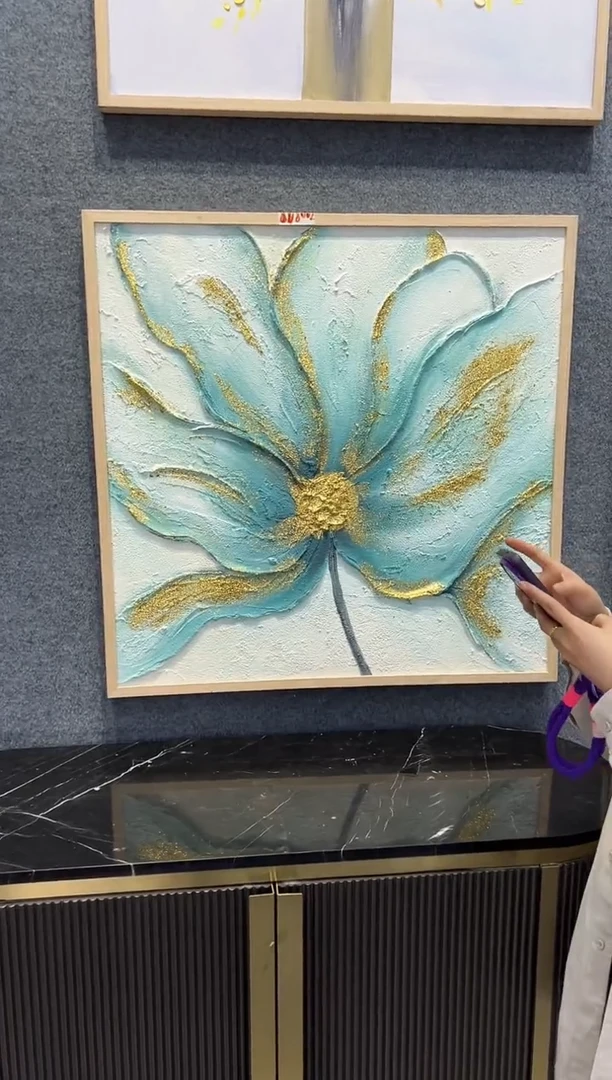 油画花卉 80*80 手绘油画