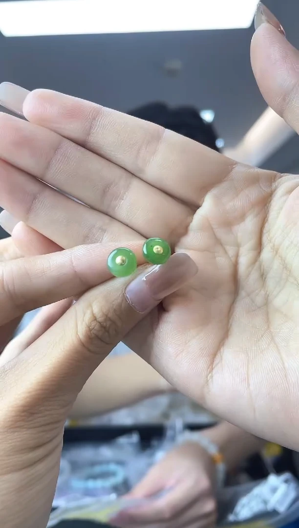 和田玉银S925镶嵌耳饰多样性一件发货