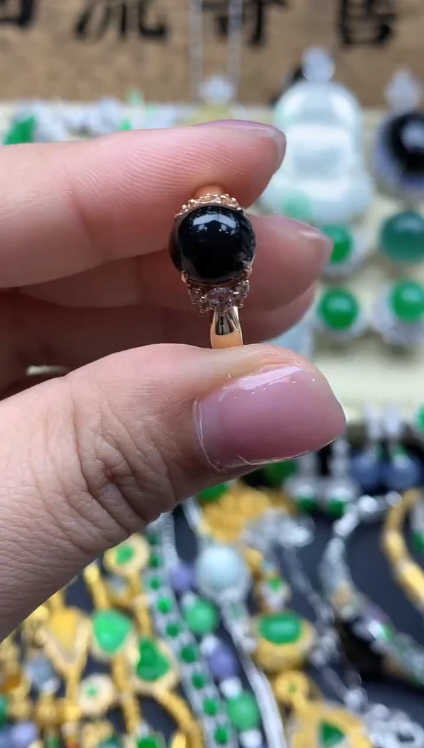 【闪购商品】翡翠戒指18K金镶嵌374-中国好珍宝